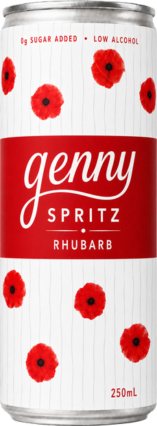 genny rhubarb spritz can